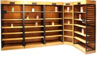 Chain Store Metal Supermarket Display Fixtures / Gondola Grocery Store Shelving For Food