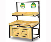 Yellow Color Fruit And Vegetables Display Units Racks For Grocery Shop