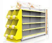 Professional Pharmacy Display Shelves 30kg/Layer Yellow / Pink / Blue Color