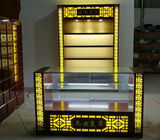 Chinese Style Pharmacy Display Shelves Medical Shop Racks With Light Box