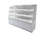 Wooden Material Food Store Shelving Bread Display Cabinet Easy Assemble