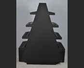 Commercial Cosmetic Display Shelves Makeup Rack Display Black Matte Surface Tree Style