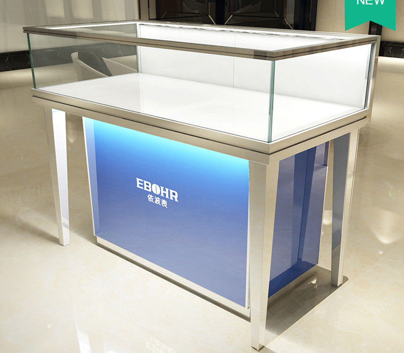Aluminum Alloy Frame Mobile Jewelry Store Showcases Lighted Display Case Aluminum Alloy Frame Mobile Jewelry Store Showcases Lighted Display Case
