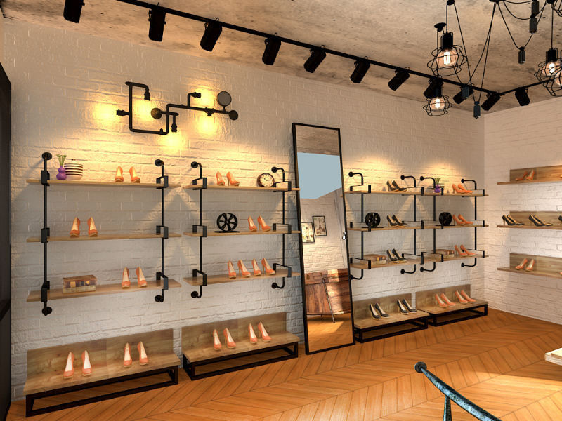 wooden wall shoe rack