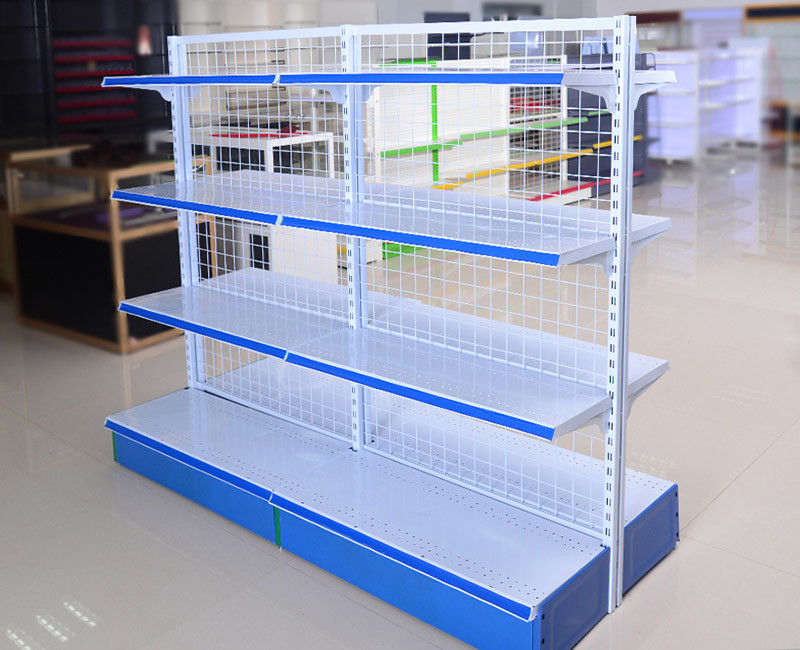 Chain Store Supermarket Display Shelving Wire Mesh Storage Shelves Light Duty