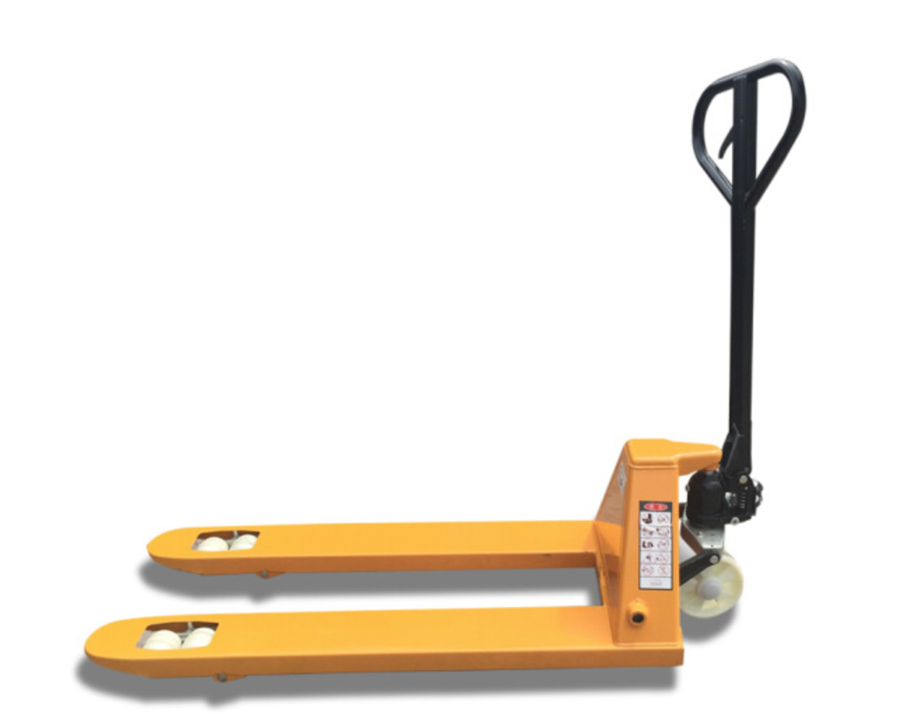 Yellow Color Hydraulic Pallet Truck / Manual Forklift Trolley For Warehouse