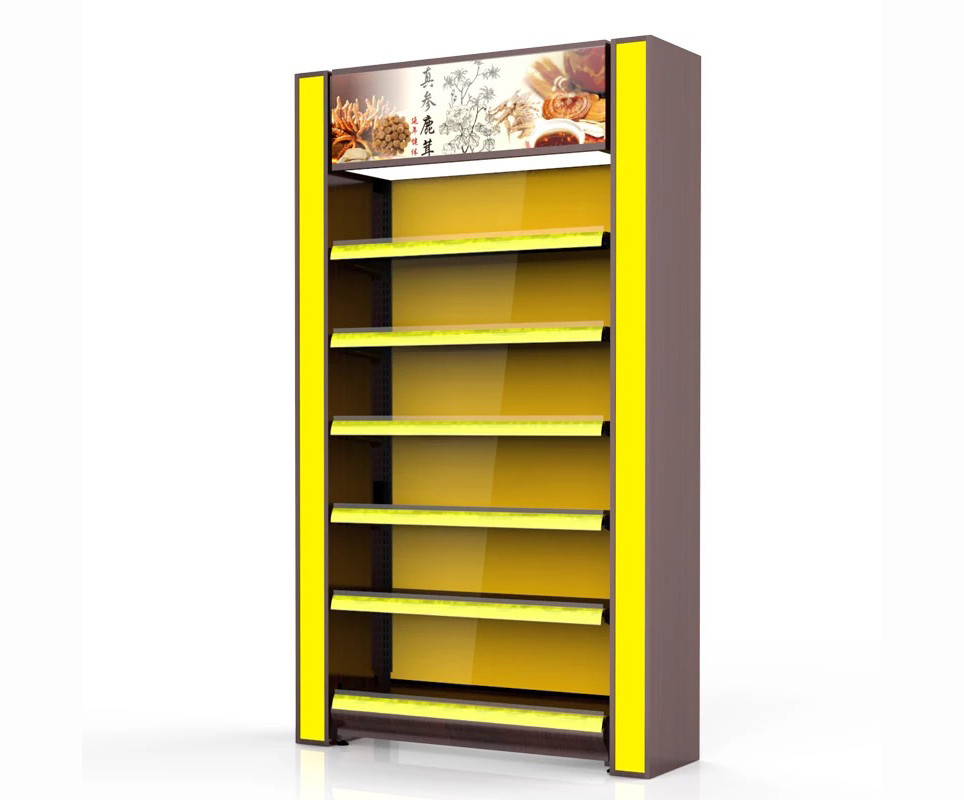 Traditional Medical Store Racks Furniture For Medicine Shop Wood Material