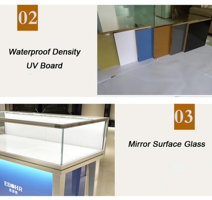 Aluminum Alloy Frame Mobile Jewelry Store Showcases Lighted Jewelry