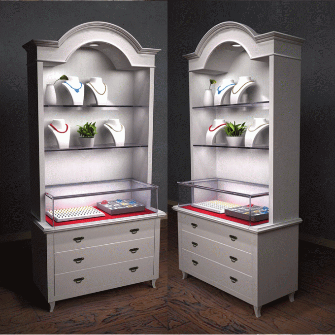 High End Jewelry Showcases Jewellery Display Cabinets 13mm