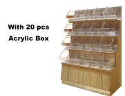 Single / Double Side Food Store Shelving With 20 Pcs Acrylic Boxes 900*450*1350mm