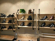 Grainy Wooden Shoe Display Shelves Wall Hanging Shoe Rack Various Colors