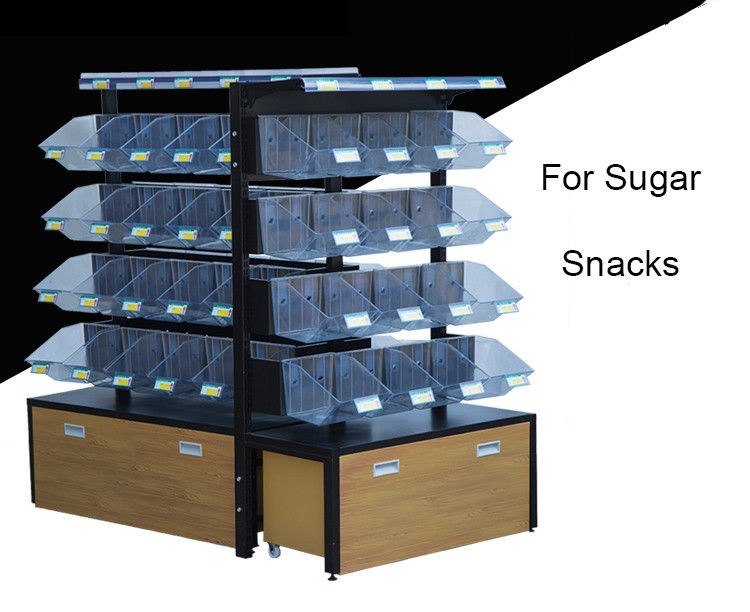 Multi Level Candy Display Case , Convenience Store Candy Racks With 20 ...