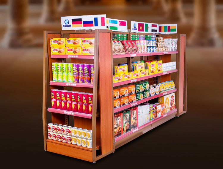 Economical Convenience Store Display Fixtures / Grocery Store Display Racks