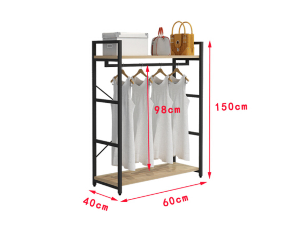 Modern Style Clothing Shop Display Racks Wall Mounted