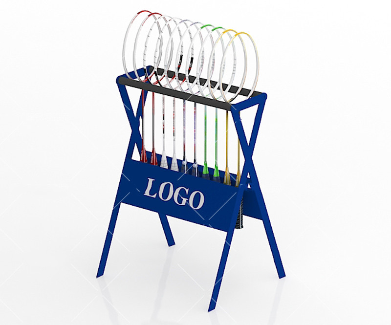 Eco Friendly Sports Display Rack Tennis Racket Display Rack Red / Blue