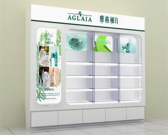 Retail Makeup Display Stand , Cosmetic Display Counter For Exhibition