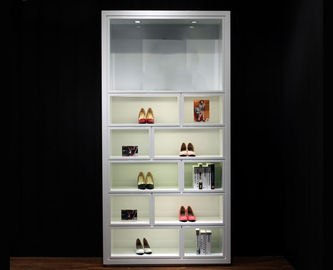 Floor Standing Shoe Display Shelves With LED Light OEM / ODM Available