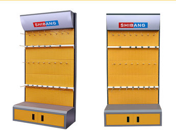 Disassemble Supermarket Display Shelving Metal Tool Rack With Convenient Cabinet