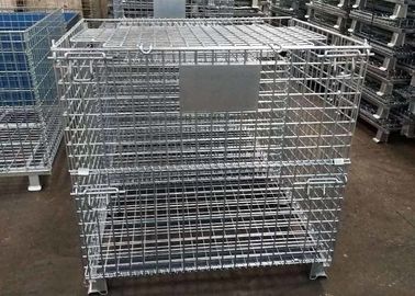 Galvanized Warehouse Storage Shelves Welded Steel Lockable Wire Mesh Pallet Cage