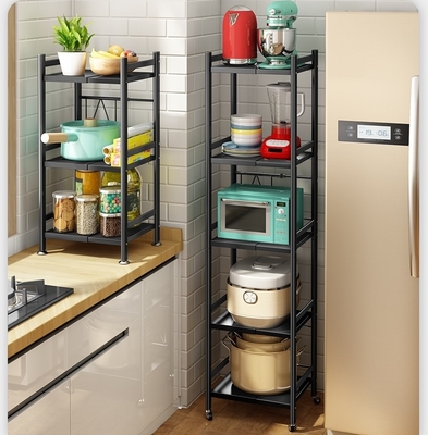 ISO9001 Telescopic Kitchen Shelf 5 Layers Adjustable Length Height