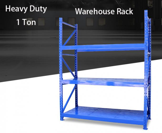 1 Ton / Layer Warehouse Storage Shelves Steel Pallet Racks For ...