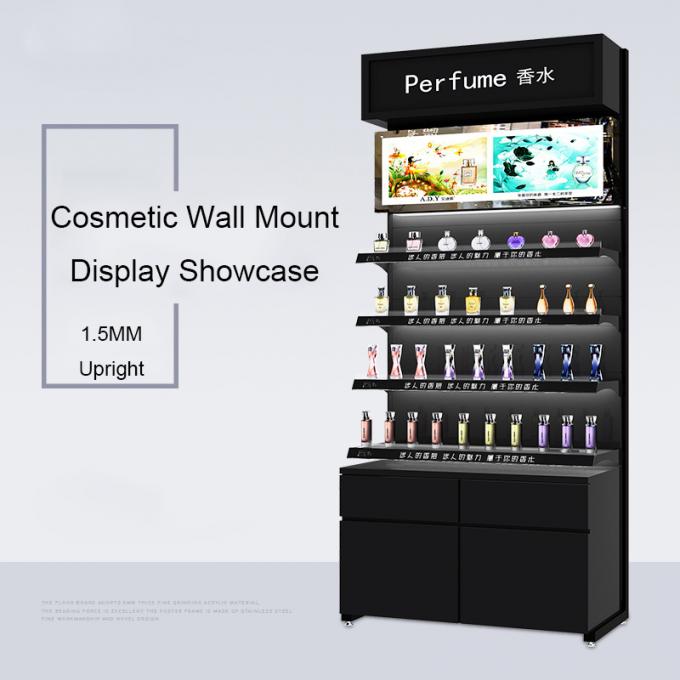 Black Fragrance 110V 240V Cosmetic Shelf Display Easy Assemble
