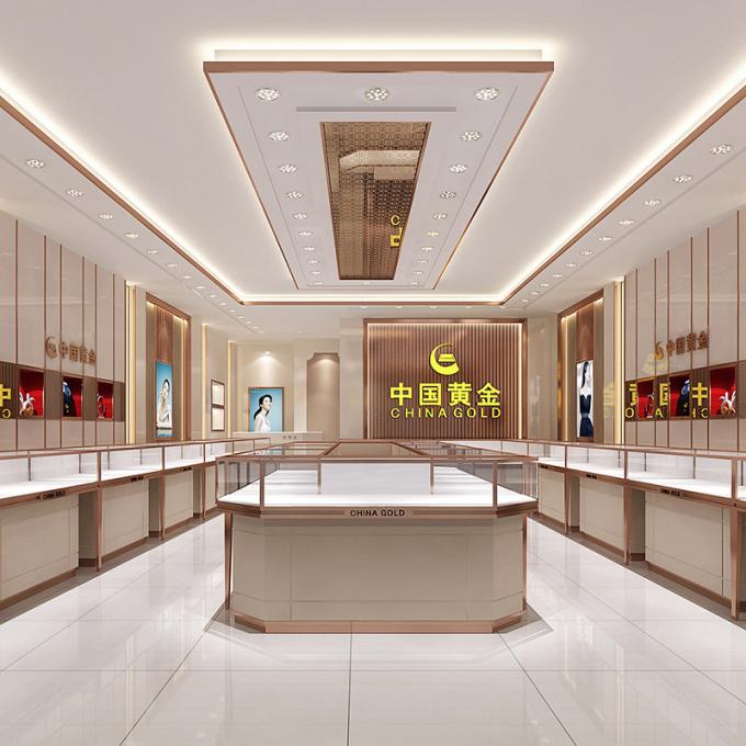 Metal Stainless Steel Jewelry Store Showcases Jewelry Display Furniture