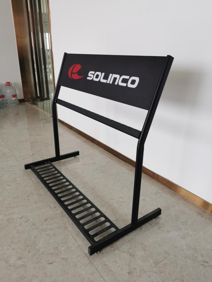 Red Tennis Racket Rack Metal Cold Rolled Steel 1 Meter Tennis Racket Holders Sports Display Shelves